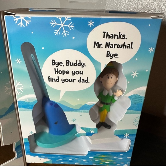 Elf Movie Buddy and Mr Narwhal Christmas Tree Ornament Set Walmart Exclusive - Picture 2 of 7